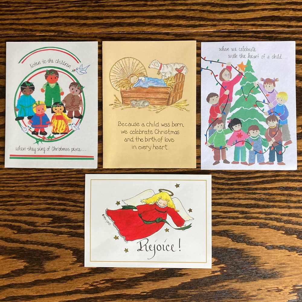 4 Vintage St. Joseph’s Indian School Unused Christmas Cards Envelopes